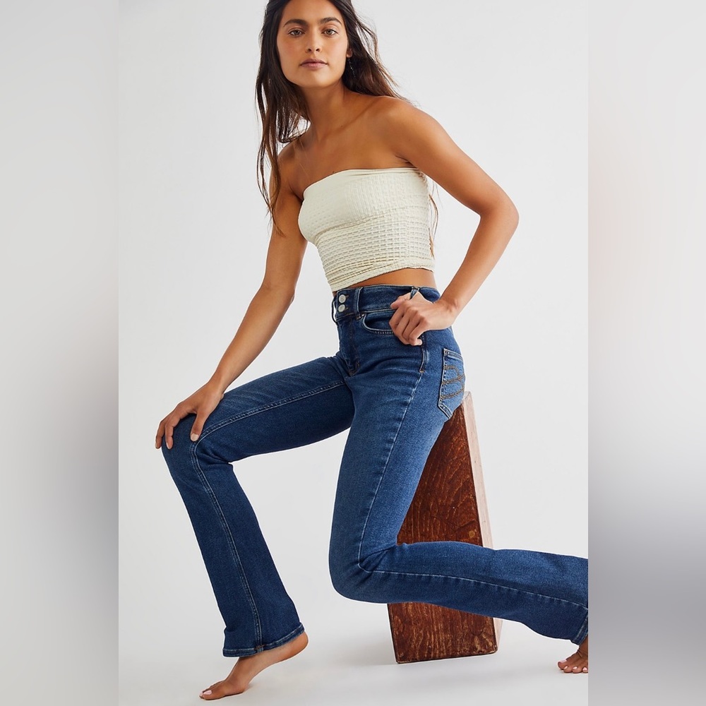We The Free Shayla Skinny Flare Jeans Deep Indigo 28